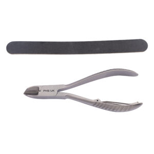 Nail Nipper Groove handle 14cm & Emery board
