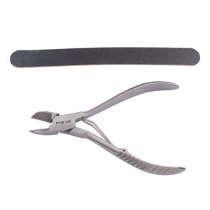 Nail Nipper Groove handle 14cm & Emery board